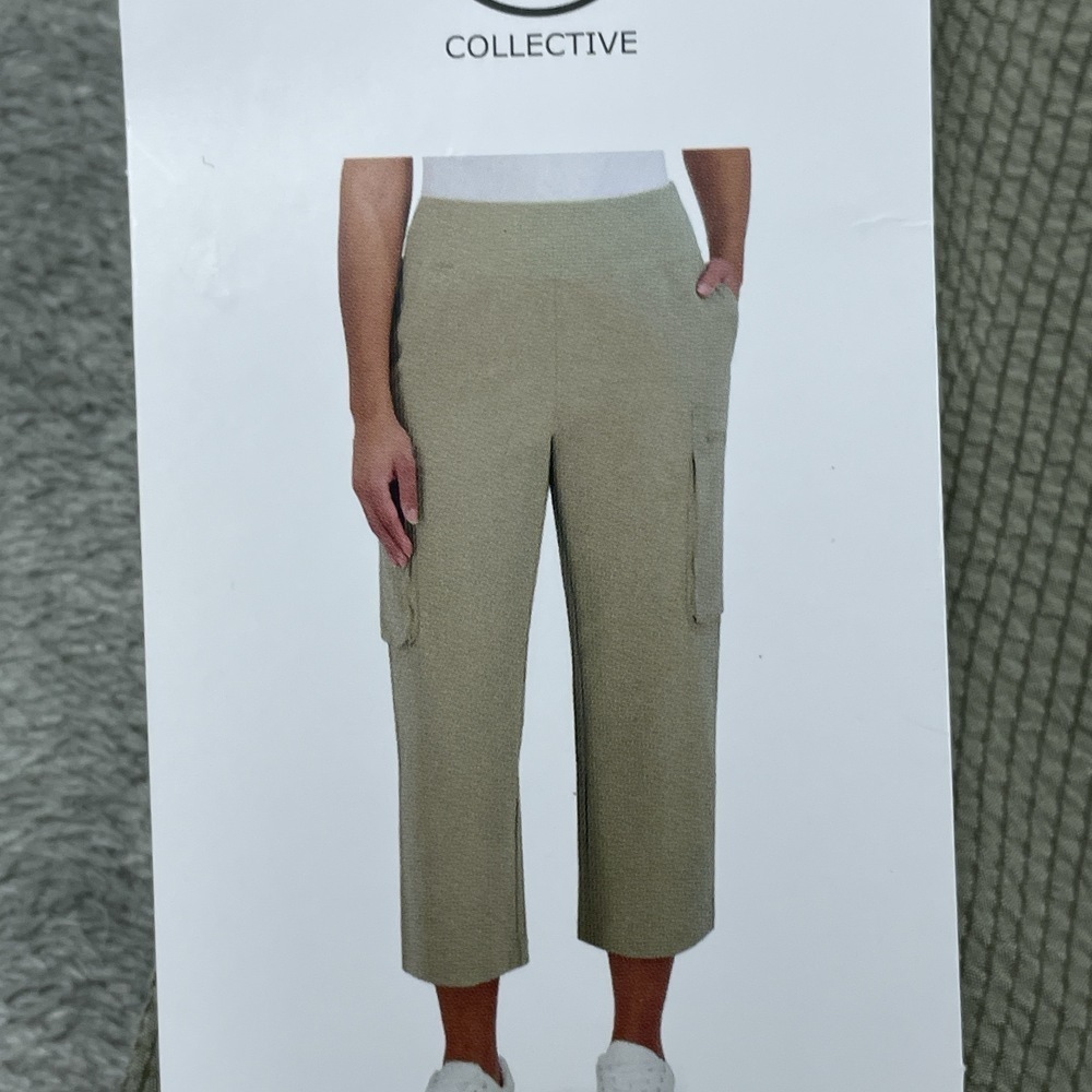 Sage Collective Women's S Cargo Pants Green Polyester e0025